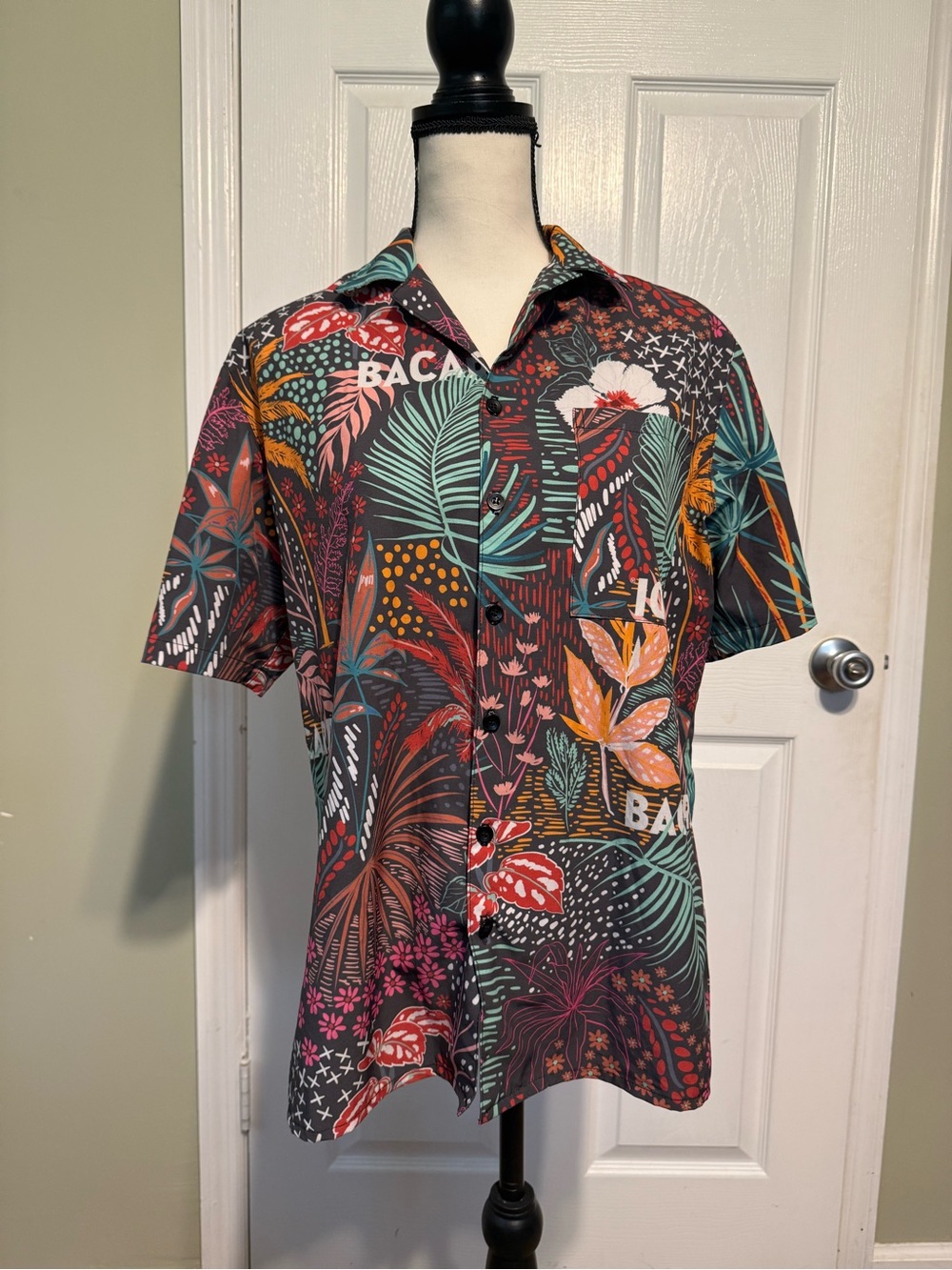 Men's Tropical Print Bacardi Short-Sleeve Shirt - Multicolor
